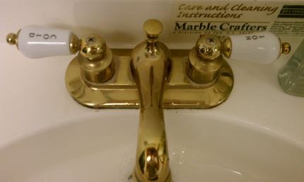 gold faucet